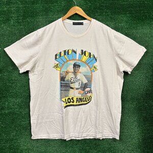 Elton John Rocket Man Plays the Hits Los Angeles Live 1975 T-Shirt Size XXL